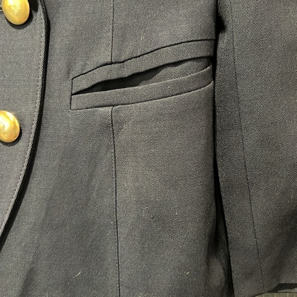 ESCADA by Margaretha Ley Blazer 34 Vintage Double New Wool Gold Buttons Black - Picture 5 of 12